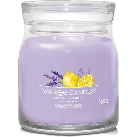 Candela profumata Lemon Lavender 368g Viola Yankee Candle (1/2)