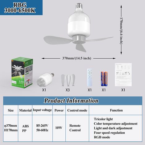 Ventilateur de Plafond avec Lumière, Lampe Ventilateur Suspendue 2 en 1, Design Moderne et Simple avec 3 Pales et Éclairage LED Coloré, Idéal pour Salon, Chambre à Coucher et Salle à Manger