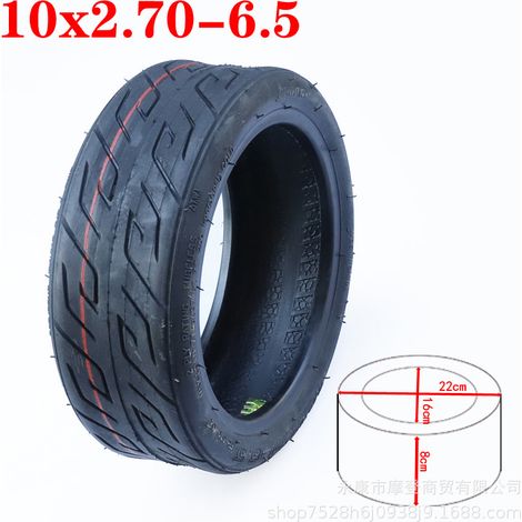 Pneus tubeless 10x2.75-6.5 pour scooters électriques/véhicules de covoiturage de 10 pouces, pneus de route épaissis 102.75. (1/5)