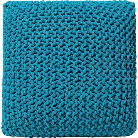 Pouf CONRAD Baumwolle Türkis