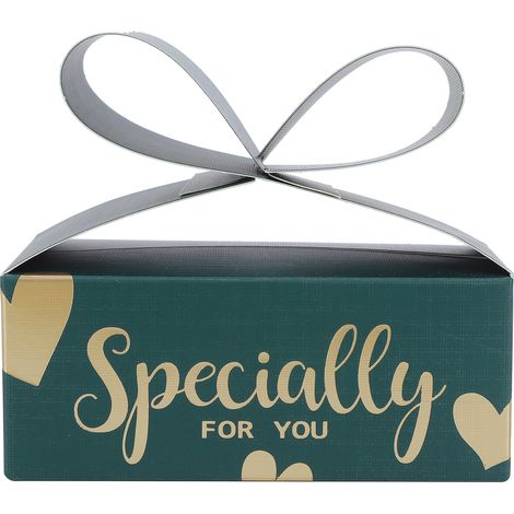 30 boîtes à bonbons avec nœud papillon, idéales pour offrir des biscuits, des fêtes, Noël, des anniversaires et des mariages (vert). (1/5)