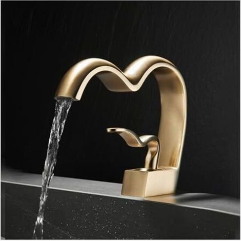 Moderne Robinet De Salle De Bain Cascade, Mitigeur Lavabo Cascade, Robinet Lavabo Cascade, Robinets De Lavabo pour Cœur (1/4)