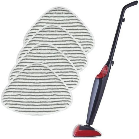4 Pcs Housses En Microfibre Balai Vapeur Steam Accessoire,Capacité D'absorption Et Réutilisation,Chiffon Lingette En Microfibre Pour Balai VapeurSteam Et Steam (Rayures grises) (1/3)