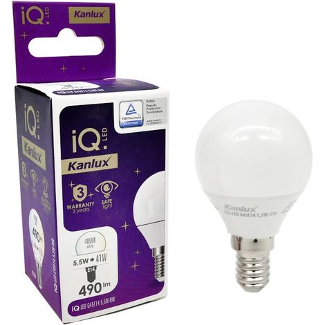 LAMPADINA LED IQ-LED G45E14 5,5W-NW - KANLUX - Luce NATURALE (1/3)