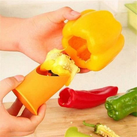 Green Mobility – Séparateur de légumes de cuisine – Enlève facilement les graines et les cœurs des poivrons, des concombres et des tomates. (1/5)