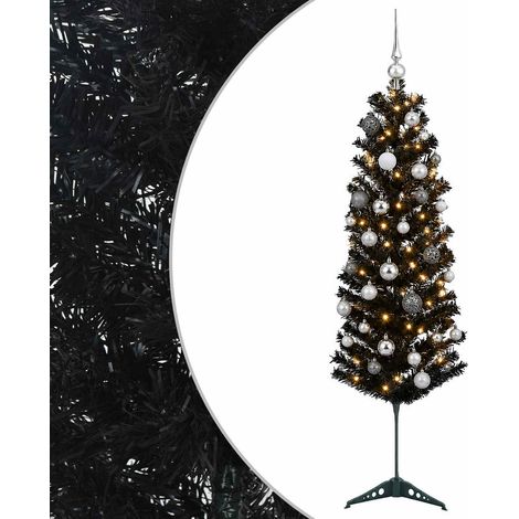 Künstlicher schmaler Weihnachtsbaum mit Weihnachtskugel 120 cm vidaXL (1/5)