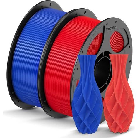 Filament PLA 1.75mm RFID Lot 2 Bobines 1kg Bleu Rouge Précision +/- 0.02mm Pour Imprimante 3D Bobine Réutilisable (1/5)