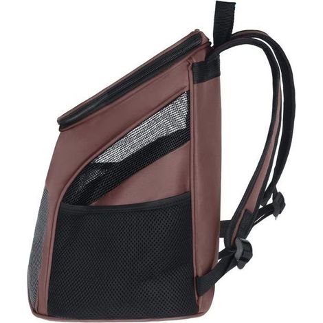 TEMPSA Sac à Dos Chat Chien Transport pour Animal 30x25x35cm Café (1/3)