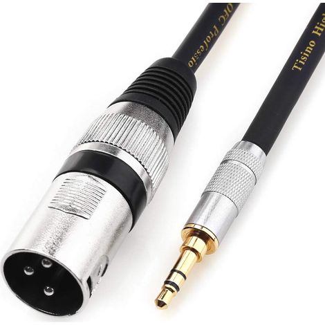 Câble 3,5 mm vers XLR, Mini-Jack Déséquilibrée avec Adaptateur Mâle - Cordon de Microphone 50cm (1/5)