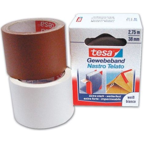 Nastro Telato Multiuso Nero in tela extra Forte Tesa H 38mm Lunghezza 2,75 mt