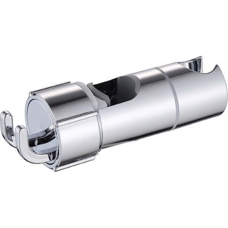 Verstellbare Duschhalterung mit 2 Haken, universelle Duschkopfhalterung für 18–25 mm Duschstangen, verchromte ABS-Handbrausehalterung, einfache Montage (1/4)