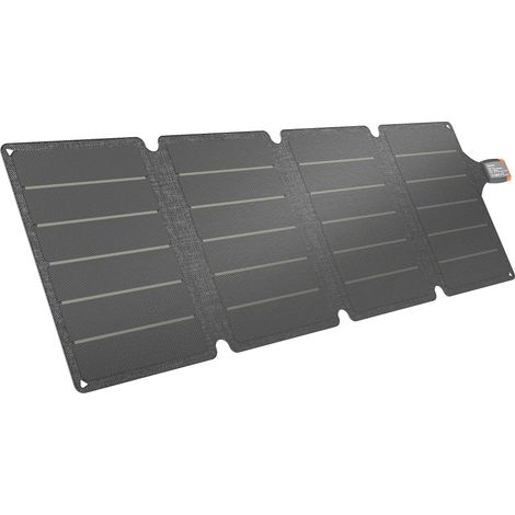 Caricabatteria Solare 36W Pieghevole con Attacco Tipo-C Impermeabile IP67 in ETFE Grigio (1/5)