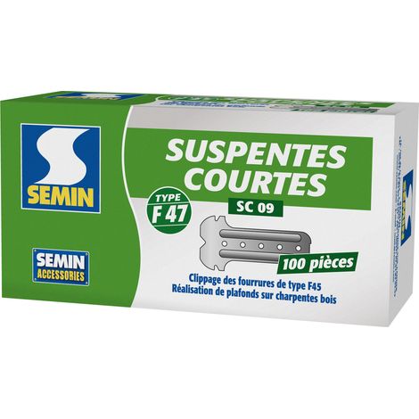 Suspentes Courtes 80 mm F47 Semin - Boite de 100