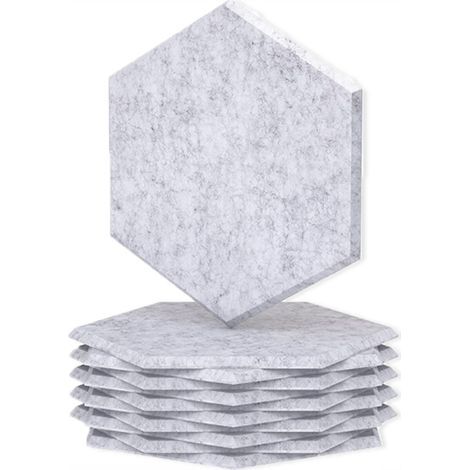 Lot de 12 panneaux insonorisants hexagonaux autocollants – 1700 g/m² haute densité – Indice NRC 0.9 pour réduction bruit – Installation facile (1/5)