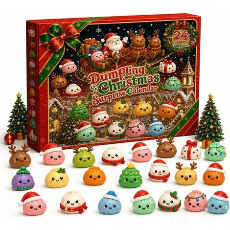 LYERCW - Calendrier de l'Avent 2026 avec squishies de Noël pour adultes (c) (1/5)