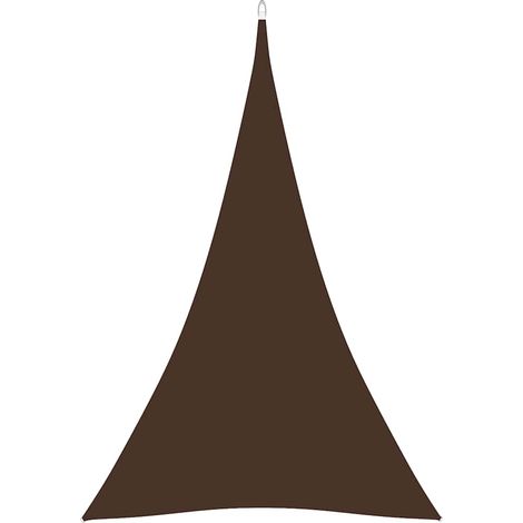 Vela Parasole Telo Ombra Parasole a Vela Oxford Triangolare 4x5x5 m Marrone (1/4)