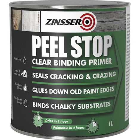 Zinsser Peel Stop Clear Binding Primer Paint 1 litre ZINPSP1L