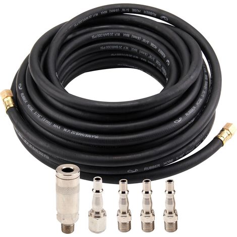 Tuyau de compresseur d'air de 1/4 pouce, tuyau d'air de 15 m, tube de 9,5 mm (1/5)