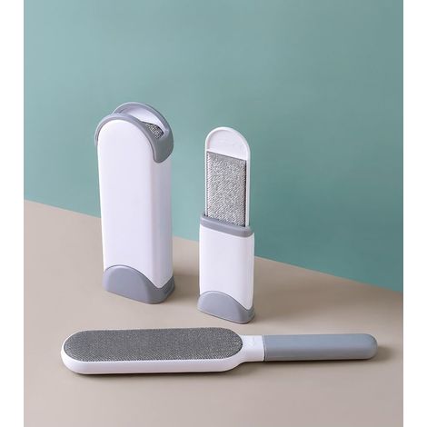 Brosse dépilatoire réutilisable grise pour chiens et chats, adaptée aux poils courts et longs, pour vêtements, meubles, canapés, tapis et literie (1/3)