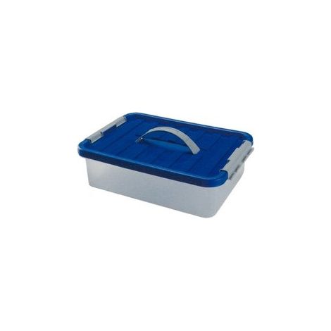 Boîte de rangement en plastique avec couvercle à clip - Couleur aléatoire - 9L - L 40 x l 29 x H 11 cm - Livraison gratuite (1/2)