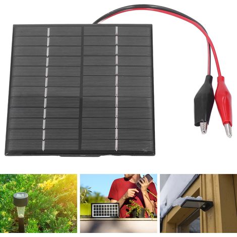 [Solarpanel] 2W 12V Hochleistungs-Solarpanel, wasserdicht, polykristallin, mit Ladegerät, Licht und Radio (1/5)