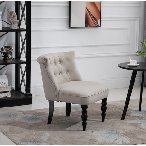 Sessel Stuhl Komfort Vintage 67x67x78 cm Beige OKMYHOME (1/4)