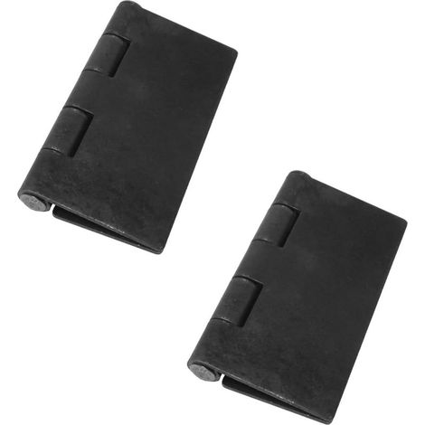 2 x charnière à souder, acier massif, 101,5 x 101,5 x 2 mm, pour portail et porte métallique (1/3)