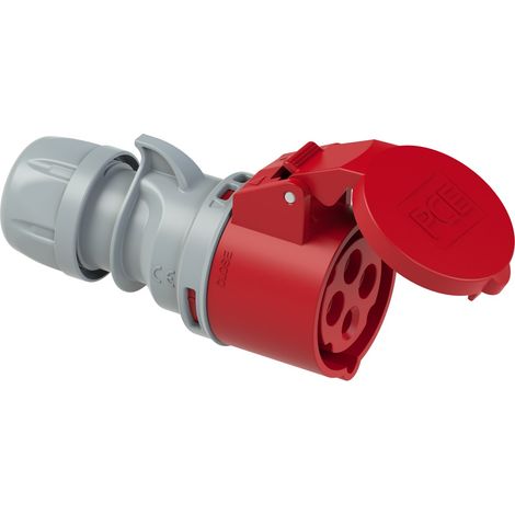 Tragbare Steckdose 32A 4P 400V rot IP44 Turbo Shark 224-6TT