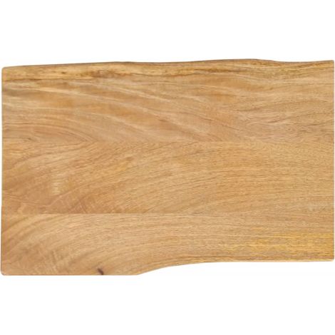 Tischplatte mit Baumkante 50x40x3,8 cm Massivholz Mango vidaXL