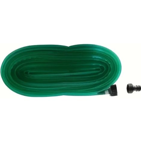 Tuyau d'irrigation haute performance (vert - 15 m) - Tuyau d'irrigation goutte à goutte flexible en PVC, adapté aux pelouses et jardins, avec raccords US/UE (1/5)