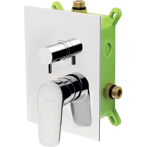 Novaservis Titania Pure - Unterputzarmatur, für 2 Verbraucher, mit Einbaukörper, Chrom BOX90351R,0