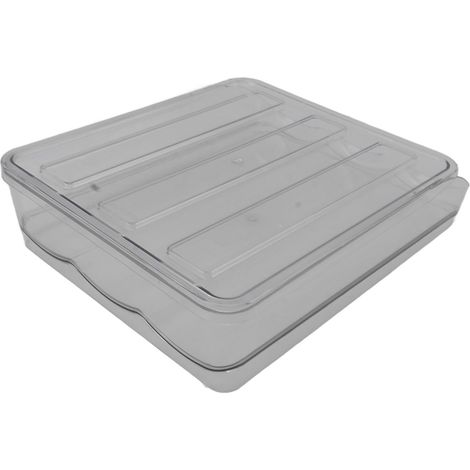 Porte-œufs pour réfrigérateur, design inclinable, transparent, grande capacité, amovible, distributeur d'œufs à 1 couche (1/5)