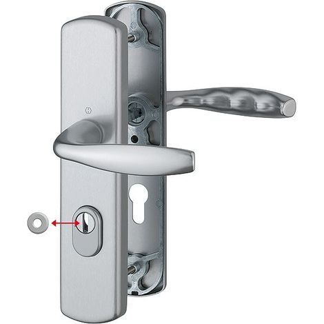 Sicherheitsset New York 1810H/3452A-ZA/3450 Edelstahloptik 37-42 mm - i-Schlüssel - HOPPE AG - 10714251