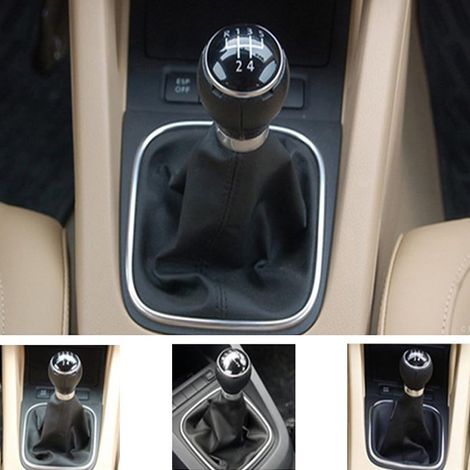 Pommeau de levier de vitesse à 5 rapports compatible avec les Volkswagen Golf 6, MK5, MK6, Jetta 2005-2014 et Sagitar. (1/5)