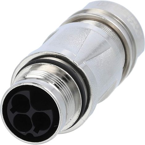 M17 Kupplungssteckverbinder gerade Stift Crimpanschluss, Polzahl 3+PE Kabelabgang gerade, Klemmbereich 8,0mm - 10,0mm - 1 Stück (1/3)