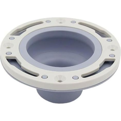 Toilet flange seal for ring: rubber seal for toilet cistern for floor repair, watertight and sanitary seal (grey/black) (grey) (1/5)