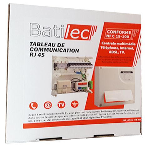 Coffret de communication 8 RJ45 Basic - GRADE 1 RENOVATION