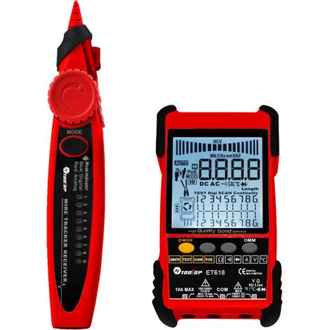 Testeur de Câble Multifonction TOOLTOP ET618 - Écran LCD, Test POE, Mesure Longueur, Détection Court-Circuit (1/5)