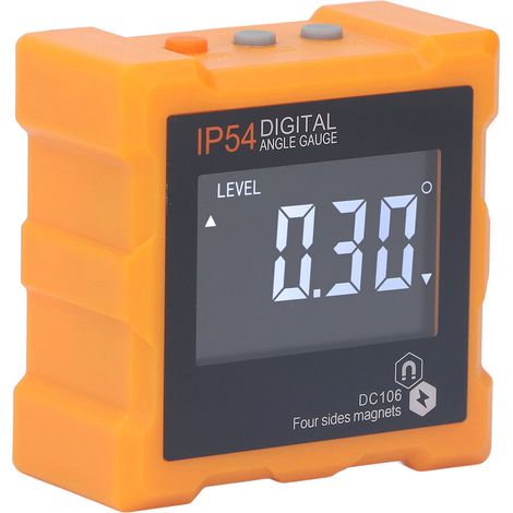 Inclinomètre numérique IP54, indicateur d'angle à écran LCD, niveau à bulle, rapporteur, aimant à quatre faces (1/5)