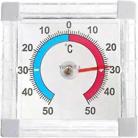 Thermomètre-hygromètre analogique précis pour usage domestique (fenêtre, intérieur, extérieur, mur, serre, jardin). (1/5)
