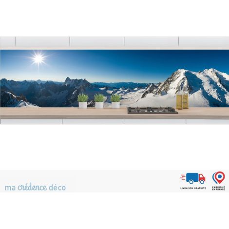 Crédence : Chaine Mont blanc - Alu composite - 60 - 120 (1/3)