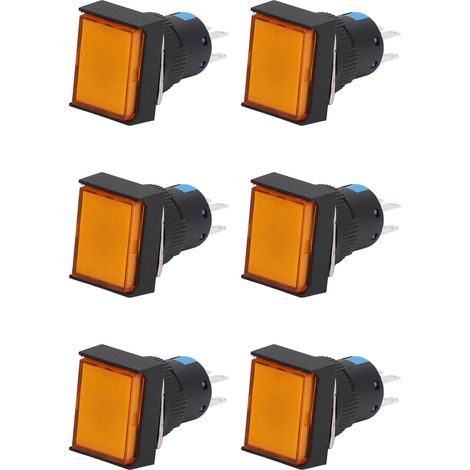 Bouton poussoir à verrouillage automatique, interrupteur de commande industriel sûr, AC 0-240V, usage général (1/5)