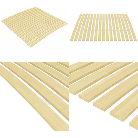 Sommier à lattes avec 17 lattes 120x200 cm - Sommier À Lattes - Lit Plateforme - Lit Double - Cadre De Lit - Bois De Peuplier - Home & Living (1/5)