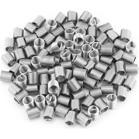 Lot de 100 Inserts Filetés M8 x 1,25 en Acier Inoxydable 304 Kit de Réparation Hélicoïdal (1/4)