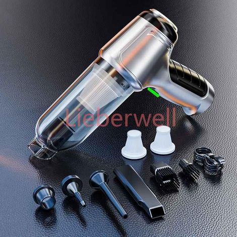 Nouvel aspirateur de voiture SZUK 15000PA, mini aspirateur portable puissant pour appareils ménagers, souffleur portatif, nettoyeur de voiture,PRO 4hapa bag (1/4)
