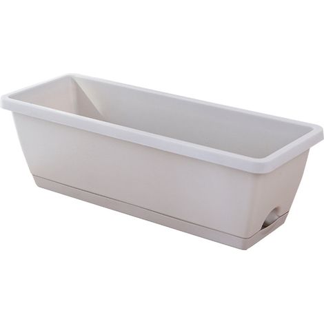 Potager Rectangulaire - Bac à Plantes pour Légumes et Fleurs - Trou de Drainage Intégré - Dimensions 42,2 x 17,5 x 14,5 cm - 1 Pièce (1/5)