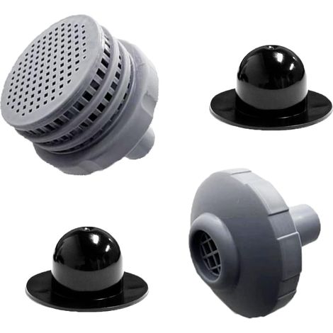 Ersatzteileset für Aufstellpools mit 3,2 cm Poolauslassfilter, Einlassdüse und Poolverschluss, Pool-Wasserstrahlanschluss-Set, Ersatzteil für (1/5)