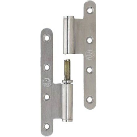 Paumelle à bouchons Jardinier Massard J532355 Inox 304 brossé 160x80 mm droite
