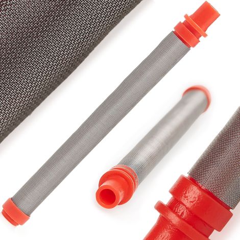 Filtro a dito per pistola a spruzzo per vernice, 200 mesh, rosso