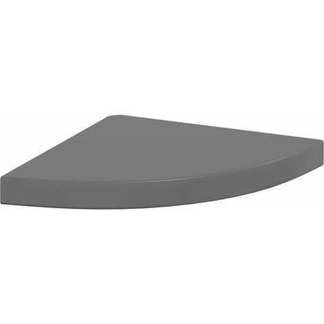 Maison Exclusive - Eck-Schweberegal Hochglanz-Grau 35x35x3,8 cm M (1/5)